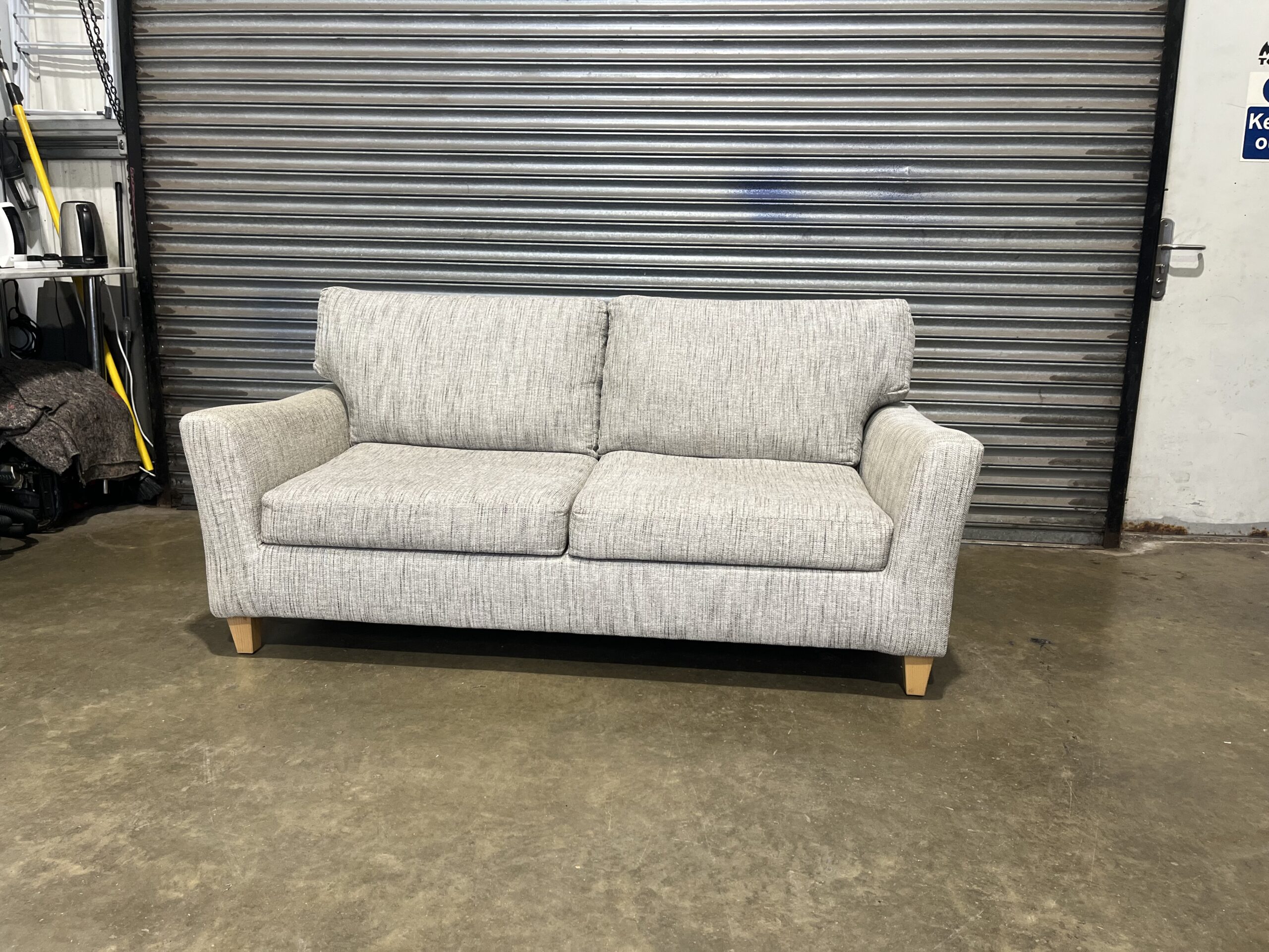 Beige two seater sofa. - Image 2