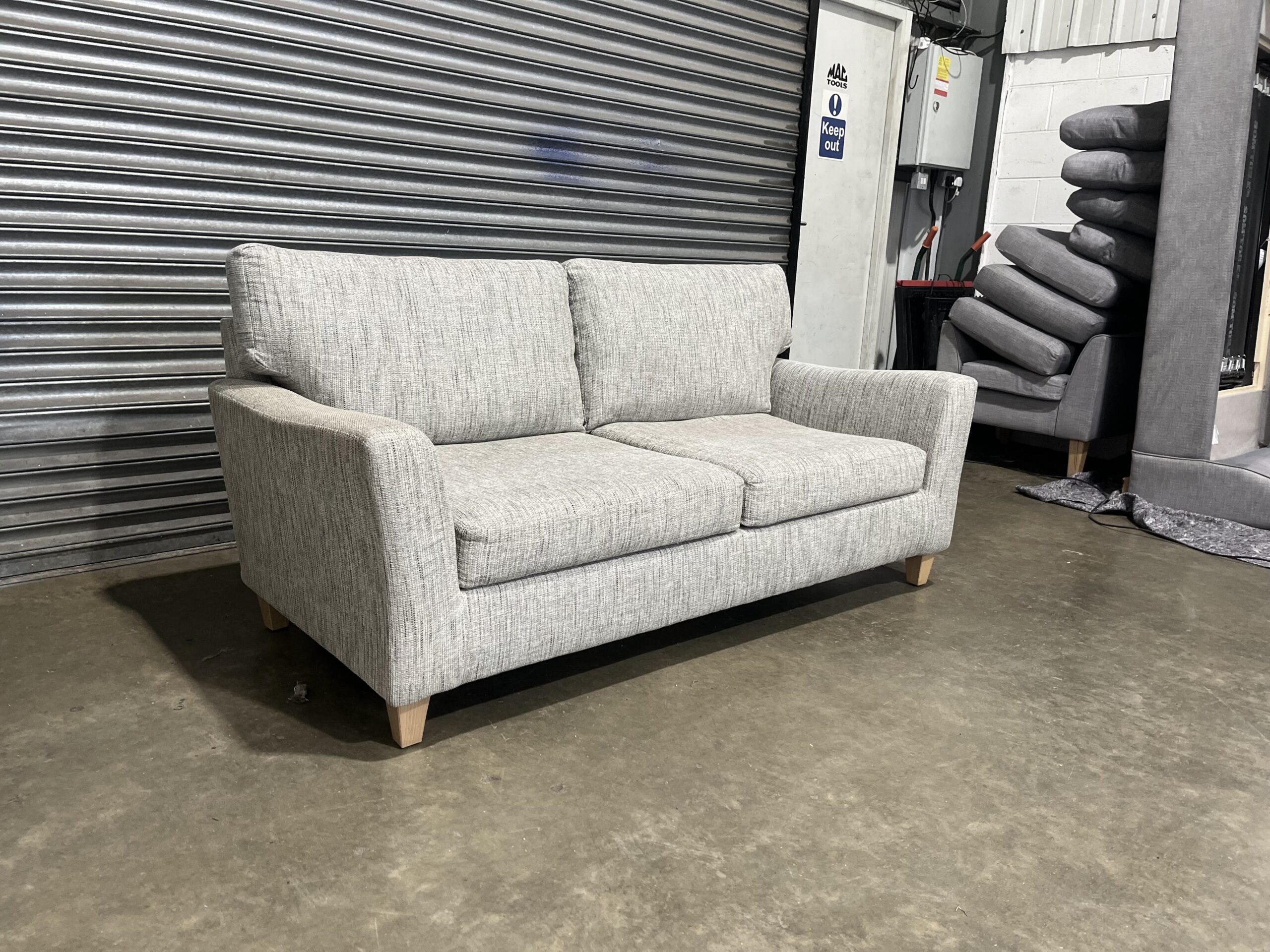 Beige two seater sofa. - Image 3