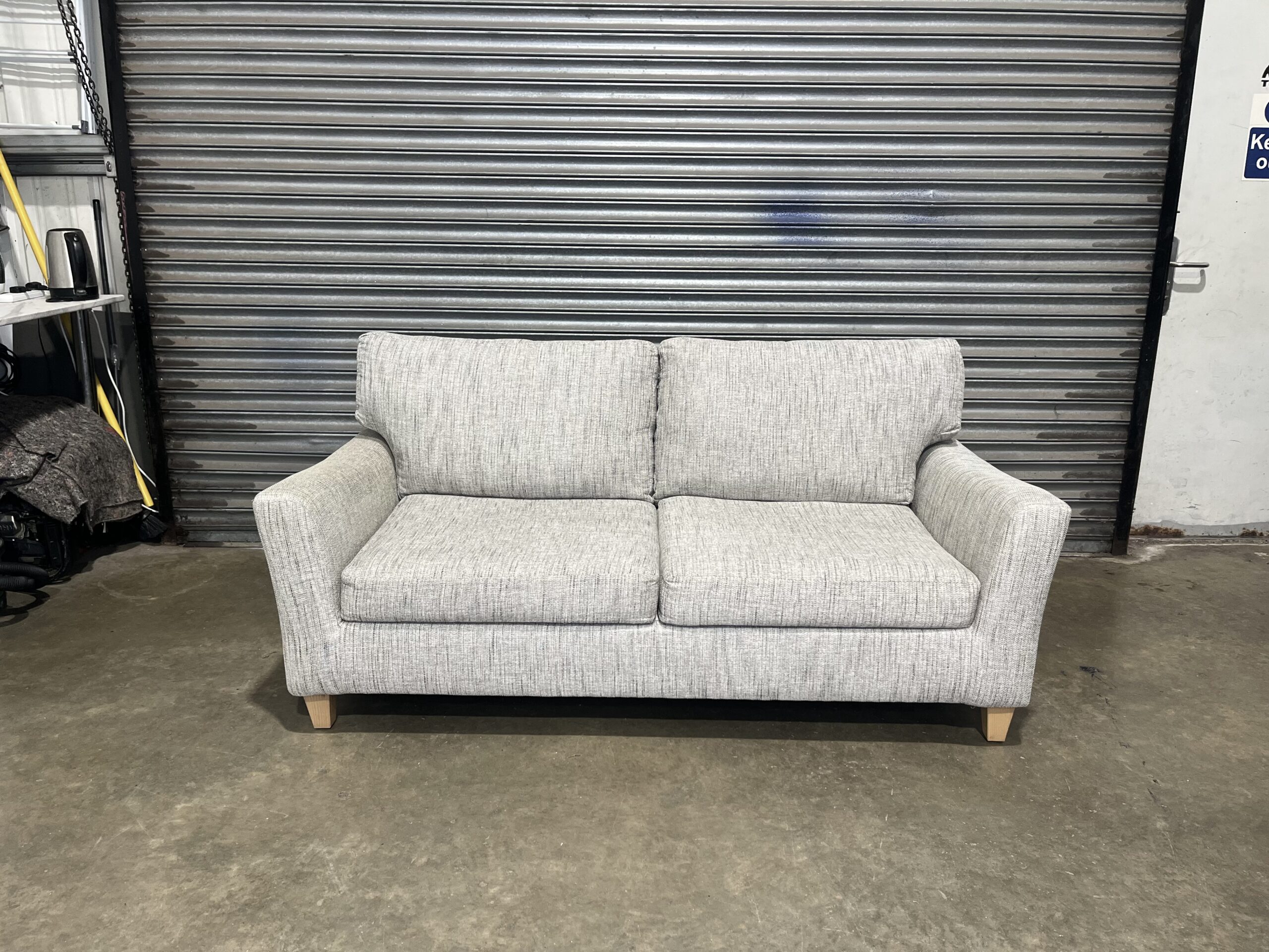 Beige two seater sofa. - Image 4