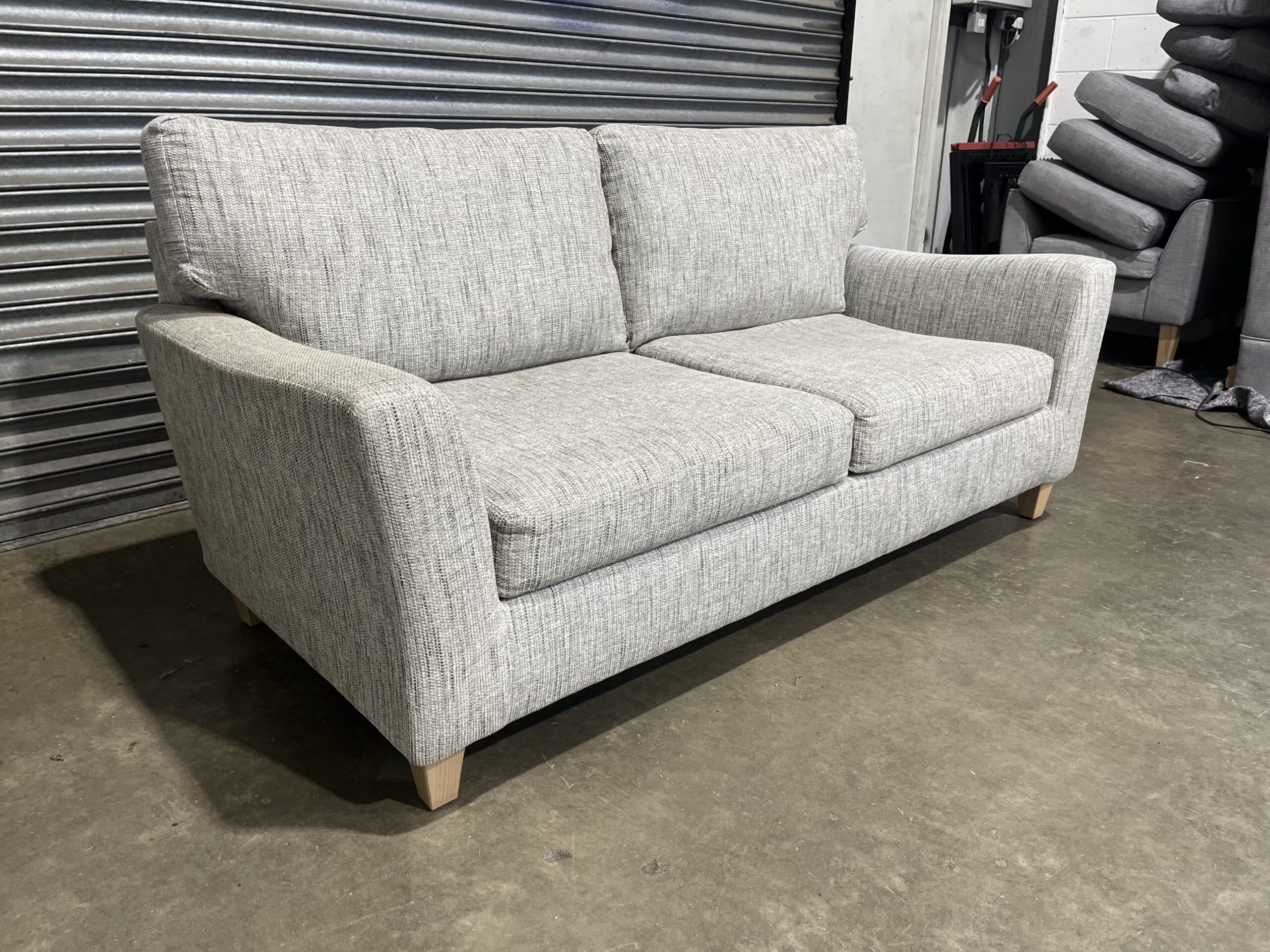 Beige two seater sofa. - Image 8